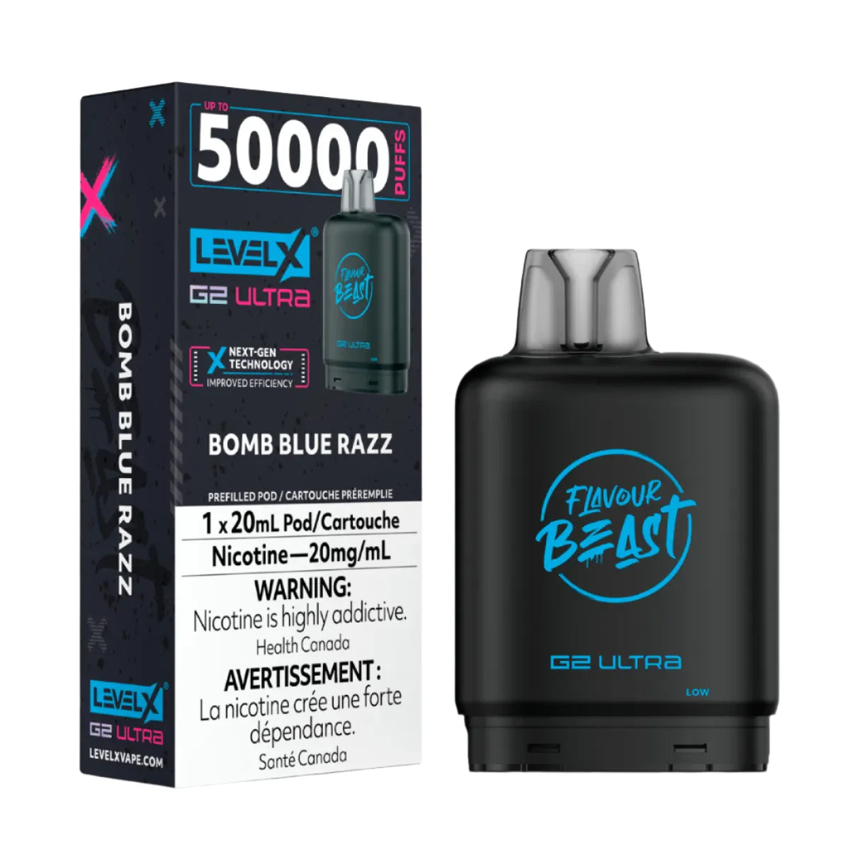 FLAVOUR BEAST Level X 50K Pods Thee Hollow Noggin FLAVOUR BEAST Level X 50K Pods Thee Hollow Noggin